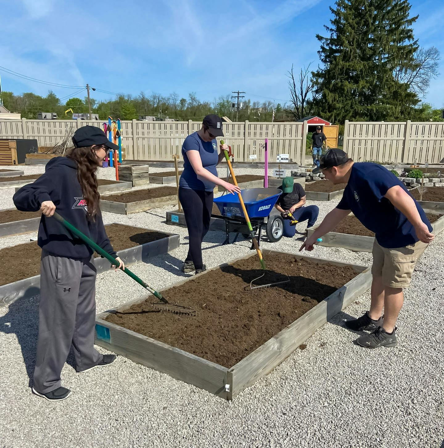 yopros working in a garden